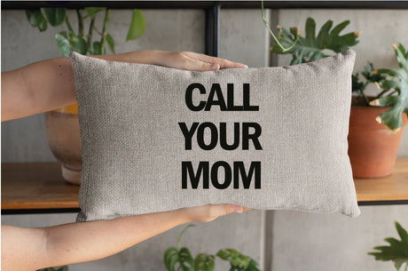 Call Your Mom Pillow, Collage Dorm Pillow, Dorm Pillow Cover, Custom Pillow, Personalized Pillow, Mom Pillow, Mama Pillow Cover - Arria Home