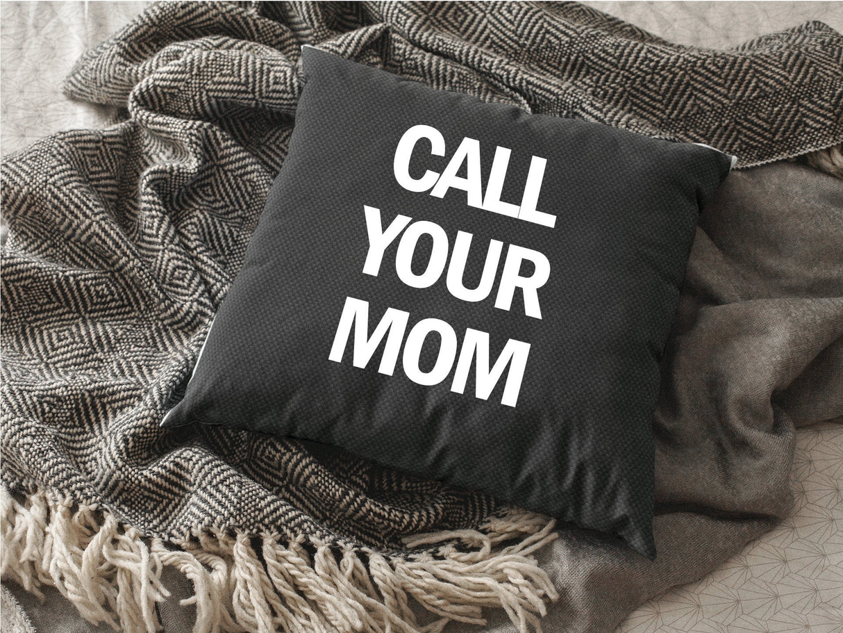 Call Your Mom Pillow, Collage Dorm Pillow, Dorm Pillow Cover, Custom Pillow, Personalized Pillow, Mom Pillow, Mama Pillow Cover - Arria Home