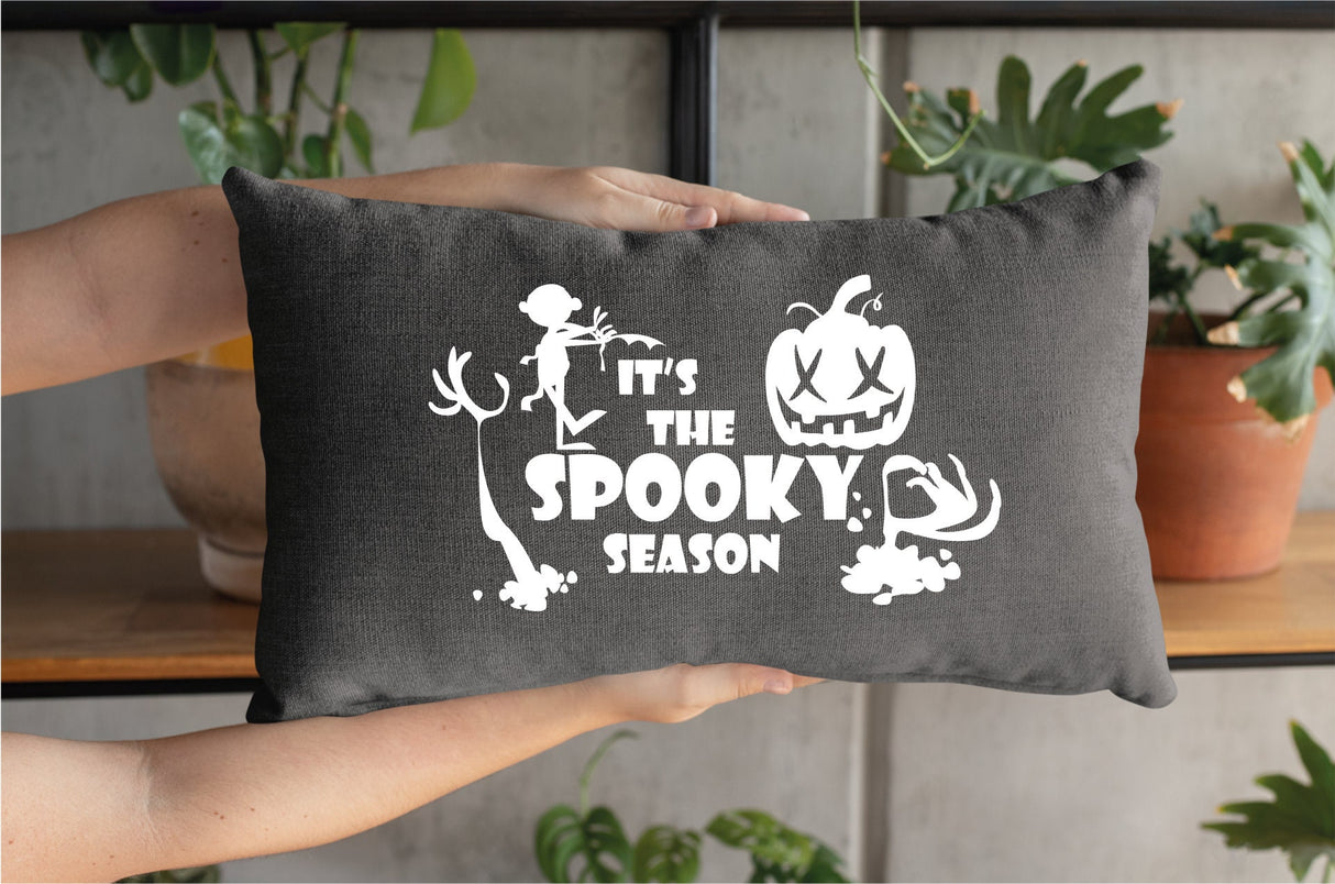 Spooky Season Pillow, Halloween Pillow, Fall Custom Pillow, Halloween Decor, October Pillow, Zombie Pillow, Pumpkin Pillow, Spooky Decor - Arria Home