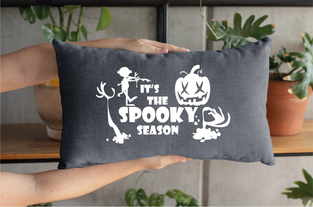 Spooky Season Pillow, Halloween Pillow, Fall Custom Pillow, Halloween Decor, October Pillow, Zombie Pillow, Pumpkin Pillow, Spooky Decor - Arria Home