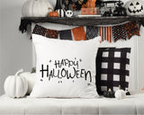 Happy Halloween Pillow Cover, Fall Throw Pillow, Spooky Pillowcase, Halloween Cushion, Halloween Lumbar Pillow, Fall Pillow, Halloween Gift - Arria Home