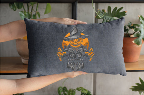 Halloween Scary Pumpkin Pillow, Halloween Pumpkin Pillow, Fall Outdoor Pillow, Halloween Gift, Halloween Decor, Fall Decor, Halloween, Fall - Arria Home