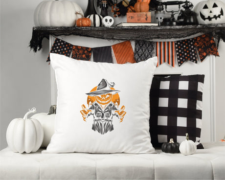 Halloween Scary Pumpkin Pillow, Halloween Pumpkin Pillow, Fall Outdoor Pillow, Halloween Gift, Halloween Decor, Fall Decor, Halloween, Fall - Arria Home