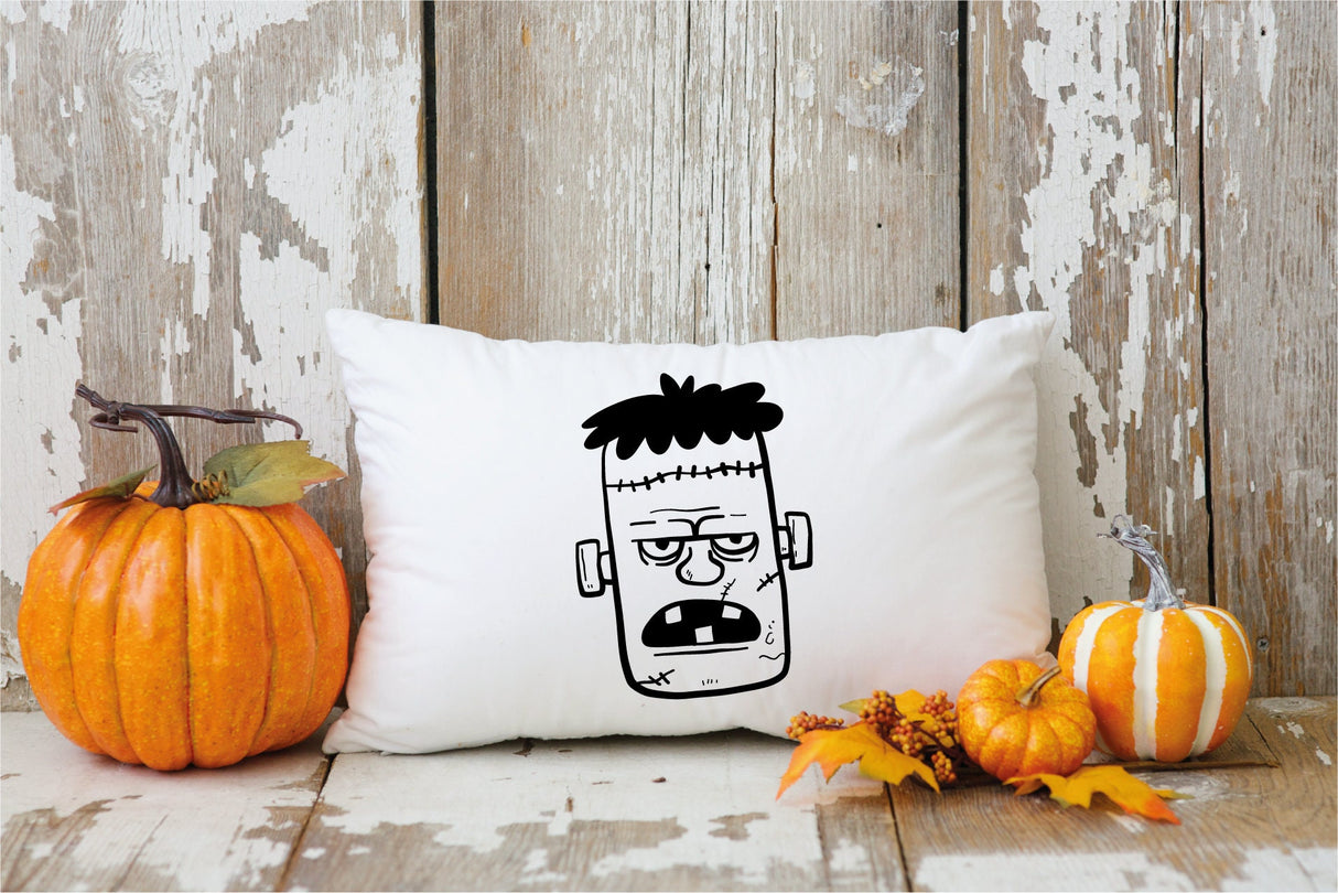 Frankenstein Pillow, Halloween Pillow, Fall Outdoor Pillow, Spooky Decor Pillow, Victor Frankestein Pillow, Halloween Decoration, Fall Decor - Arria Home