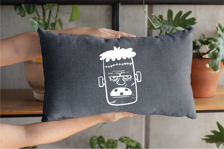 Frankenstein Pillow, Halloween Pillow, Fall Outdoor Pillow, Spooky Decor Pillow, Victor Frankestein Pillow, Halloween Decoration, Fall Decor - Arria Home