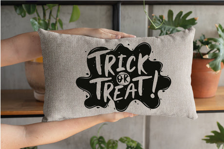 Trick or Treat Pillow, Halloween Pillow, Halloween Decoration, Halloween Gift, Halloween Throw Pillow, Trick or Treat Throw Pillow Cover - Arria Home