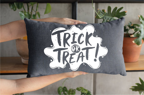 Trick or Treat Pillow, Halloween Pillow, Halloween Decoration, Halloween Gift, Halloween Throw Pillow, Trick or Treat Throw Pillow Cover - Arria Home