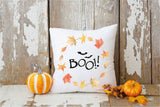 Boo Halloween Wteath Pillow, Fall Pillow, Farmhouse Decor, Fall Lumbar Pillow Cover, Country Decor, Cute Throw Pillow, Halloween, Fall Gift - Arria Home