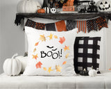 Boo Halloween Wteath Pillow, Fall Pillow, Farmhouse Decor, Fall Lumbar Pillow Cover, Country Decor, Cute Throw Pillow, Halloween, Fall Gift - Arria Home