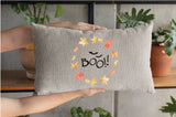 Boo Halloween Wteath Pillow, Fall Pillow, Farmhouse Decor, Fall Lumbar Pillow Cover, Country Decor, Cute Throw Pillow, Halloween, Fall Gift - Arria Home