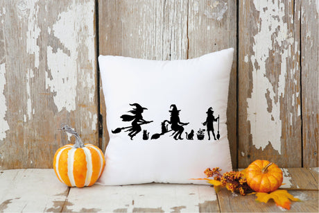 Halloween Pillow, Witch Pillow, Fall Decor, Halloween Decor, Autumn Decor, Witches Decor, Decorative Witch Pillow, Fall Farmhouse Pillowcase - Arria Home