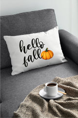 Hello Fall Pillow, Fall Decor, Thanksgiving Decor, Pumpkin Pillow, Fall Farmhouse Pillow, Fall Pillow, Thanksgiving Pillow, Autumn, Pumpkin - Arria Home