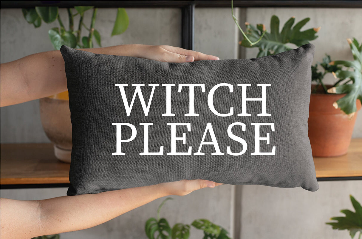 Witch Please Pillow, Funny Halloween Pillow Cover, Halloween Decor, Witch Decor, Halloween Witch Pillow Cover, Funny Pillow, Halloween Gift - Arria Home