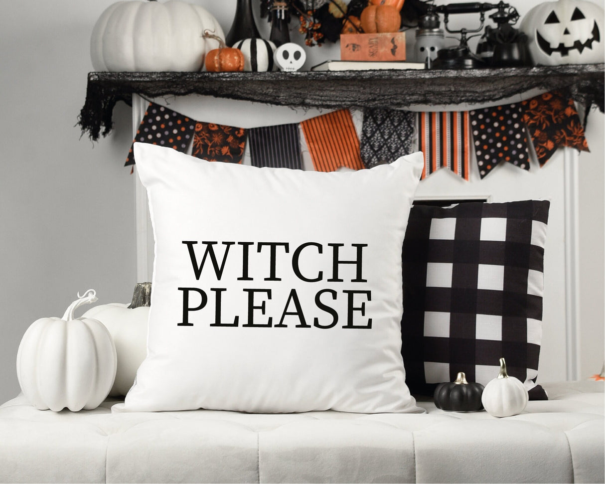 Witch Please Pillow, Funny Halloween Pillow Cover, Halloween Decor, Witch Decor, Halloween Witch Pillow Cover, Funny Pillow, Halloween Gift - Arria Home