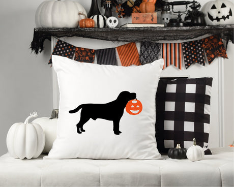 Halloween Pillow, Dog Pumpkin Decor, Fall Dog Pillow Cover, Autumn Pillow, Fall Farmhouse Pillow, Halloween Decor, Dog Mom, Dog Dad Pillow - Arria Home