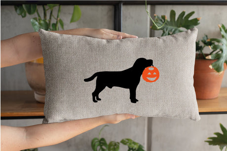 Halloween Pillow, Dog Pumpkin Decor, Fall Dog Pillow Cover, Autumn Pillow, Fall Farmhouse Pillow, Halloween Decor, Dog Mom, Dog Dad Pillow - Arria Home