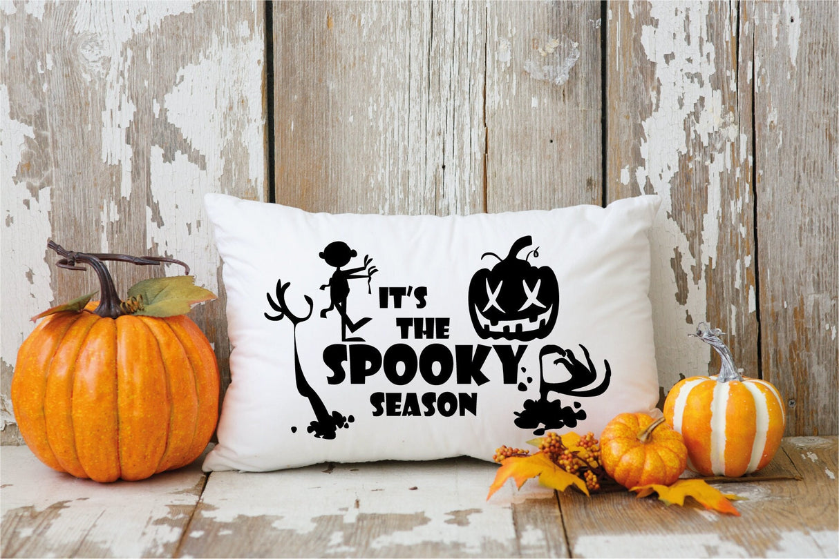 Spooky Season Pillow, Halloween Pillow, Fall Custom Pillow, Halloween Decor, October Pillow, Zombie Pillow, Pumpkin Pillow, Spooky Decor - Arria Home