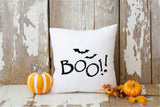 Halloween Boo Pillow , Fall Lumbar Pillow, Spooky Throw Pillow, Farmhouse Fall Pillow, Halloween Home Decor, Fall Home Decor, Halloween Gift - Arria Home