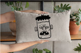 Frankenstein Pillow, Halloween Pillow, Fall Outdoor Pillow, Spooky Decor Pillow, Victor Frankestein Pillow, Halloween Decoration, Fall Decor - Arria Home