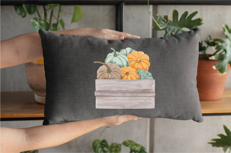 Fall Pillow Cover, Pumpkin Pillow Cover, Fall Decor, Watercolor Pumpkin Throw Pillow, Fall Decoration, Farmhouse Decor, Thanksgiving Pillow - Arria Home