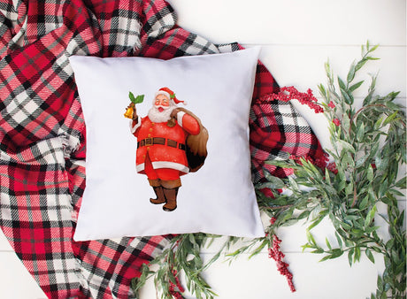 Santa Claus Pillow, Christmas Pillow, Christmas Decor, Santa Pillow Cover, Christmas Cushion, Farmhouse Pillow, Rustic Home Decor, Christmas - Arria Home