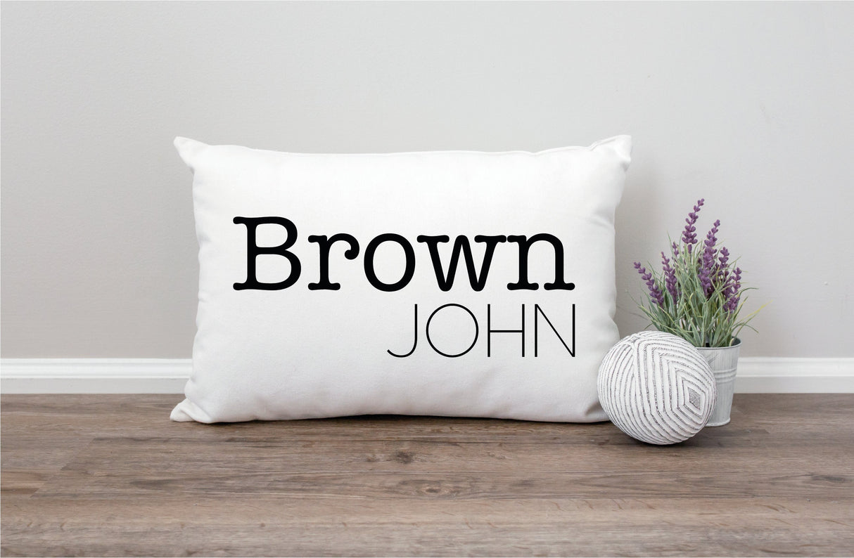 Personalize Baby Pillow, Nursery Pillow, Baby Shower Gift, Name Pillow, New Baby Gift, Gift For Nursery, Throw Pillow, Lumbar Pillow, Gift - Arria Home