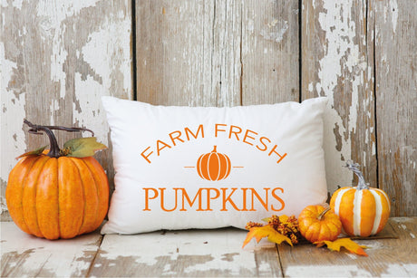 Farm Fresh Pumpkin Pillow, Pumpkin Pillow, Fall Decor, Autumn Throw Pillow, Fall Farmhouse Pillow, Autumn Decor, Thanksgiving Decor, Fall - Arria Home