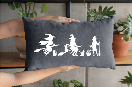 Halloween Pillow, Witch Pillow, Fall Decor, Halloween Decor, Autumn Decor, Witches Decor, Decorative Witch Pillow, Fall Farmhouse Pillowcase - Arria Home