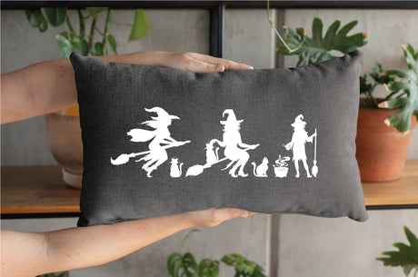 Halloween Pillow, Witch Pillow, Fall Decor, Halloween Decor, Autumn Decor, Witches Decor, Decorative Witch Pillow, Fall Farmhouse Pillowcase - Arria Home