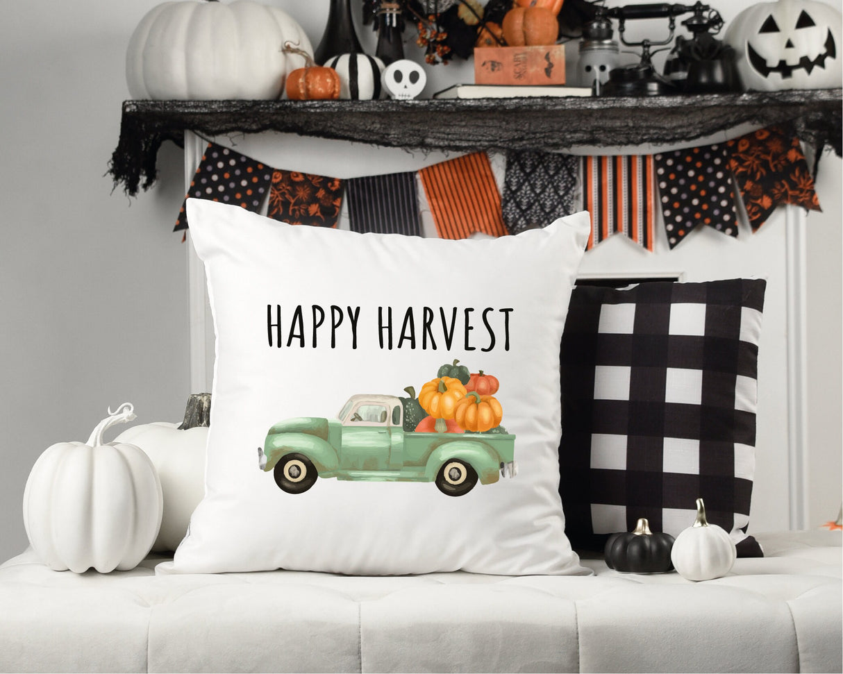 Happy Harvest Pillow Cover, Fall Decor, Thanksgiving Decor, Fall Farmhouse Pillow, Fall Outdoor Decor, Fall Decoration, Autumn Decor, Fall - Arria Home