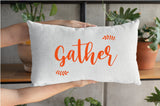 Gather Pillow, Fall Decor, Thanksgiving Decor, Fall Farmhouse Pillow, Decorative Pillow, Rustic Home Decor, Fall Pillow, Autumn Decor, Fall - Arria Home