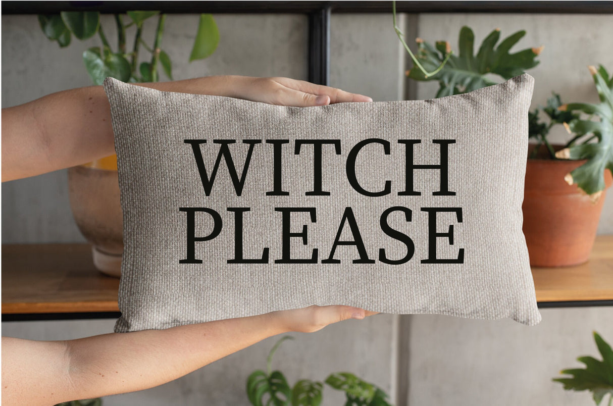 Witch Please Pillow, Funny Halloween Pillow Cover, Halloween Decor, Witch Decor, Halloween Witch Pillow Cover, Funny Pillow, Halloween Gift - Arria Home