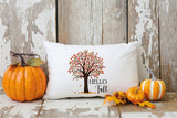 Hello Fall Tree Pillow, Fall Decor, Autumn Decor, Fall Pillow Cover, Fall Farmhouse Pillow, Rustic Decor, Fall Decorative Pillow, Autumn - Arria Home