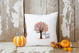 Hello Fall Tree Pillow, Fall Decor, Autumn Decor, Fall Pillow Cover, Fall Farmhouse Pillow, Rustic Decor, Fall Decorative Pillow, Autumn - Arria Home