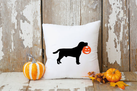 Halloween Pillow, Dog Pumpkin Decor, Fall Dog Pillow Cover, Autumn Pillow, Fall Farmhouse Pillow, Halloween Decor, Dog Mom, Dog Dad Pillow - Arria Home