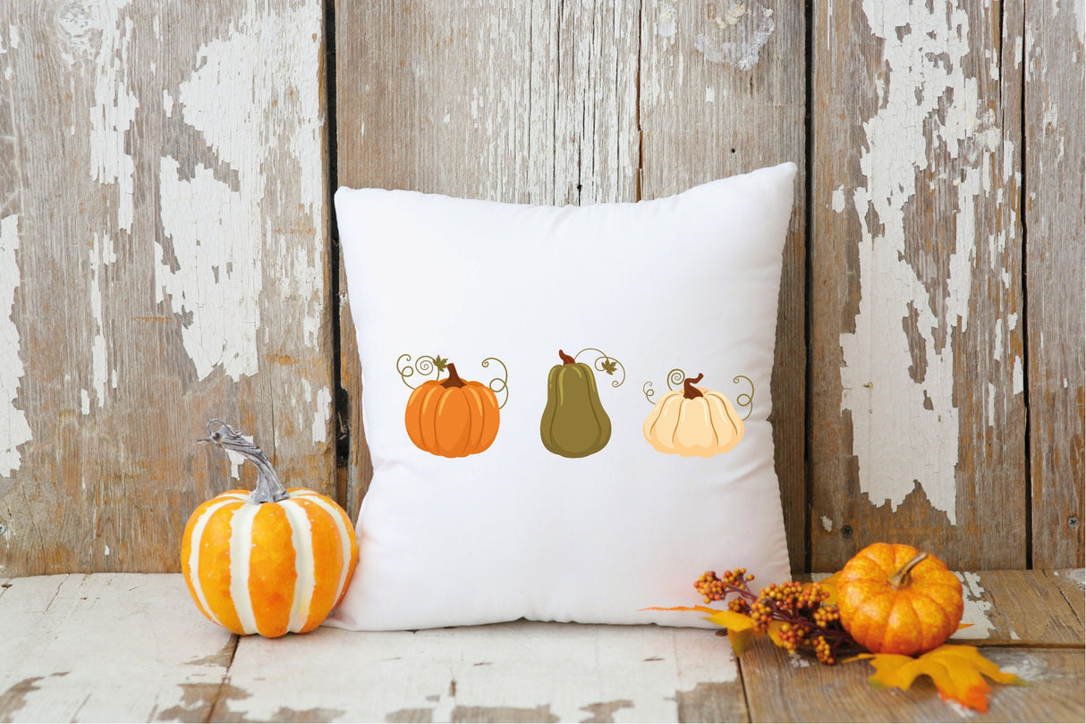 Pumpkins Pillow, Fall Decor, Pumpkin Pillow Cover, Pumpkins Decor, Colorful Pumpkin, Fall Outdoor Pillow, Farmhouse Decor, Thanksgiving Gift - Arria Home