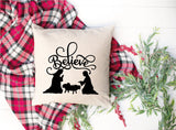 Holy Night Pillow, Xmas Pillow Cover, Believe Pillow, Noel Throw Pillow, Noel Decor, Christmas Decor, Xmas Pillowcase, Farmhouse, Rustic - Arria Home