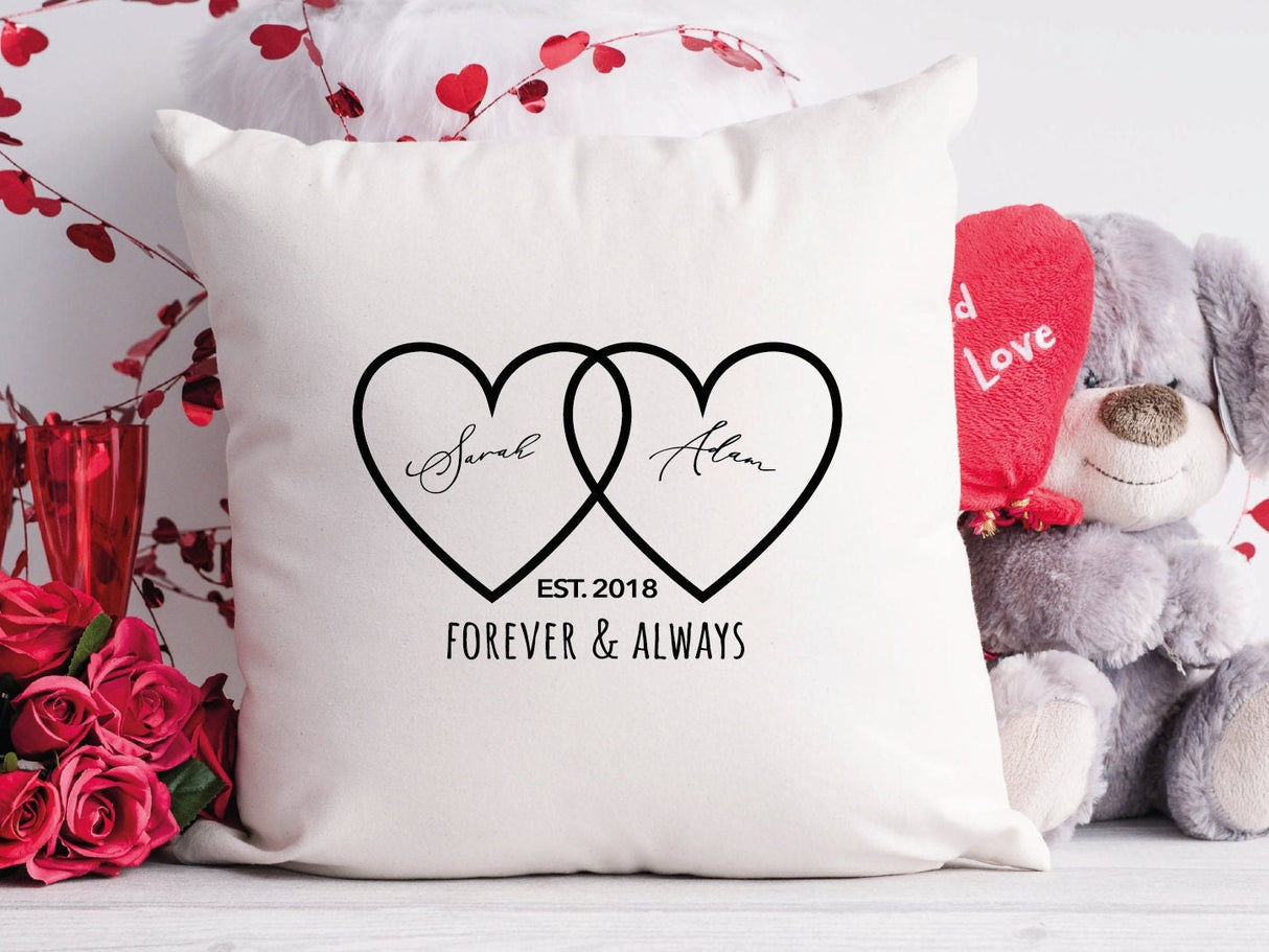 Personalize Valentine Pillow, Couple Pillowcase, Valentines Day Custom Pillow, Gift for Love, Valentine Gift, Gift for Him, Valentines Day - Arria Home