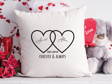 Personalize Valentine Pillow, Couple Pillowcase, Valentines Day Custom Pillow, Gift for Love, Valentine Gift, Gift for Him, Valentines Day - Arria Home