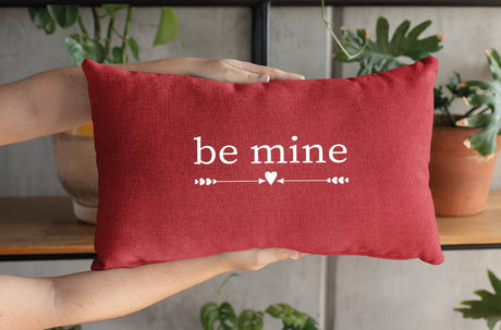 Red Valentine Pillow, Be Mine Pillow, Personalize Love Pillow, Valentines Day Decor, Valentine Craft, Valentine Rustic Gift, Farmhouse Gift - Arria Home