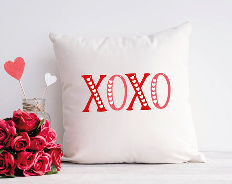 XO XO Pillow, Valentine Pillow, Hug and Kisses Pillow, Valentine Day Decor, Valentine Gift, Love Rustic Gift, Gift For Her, Gift For Him - Arria Home