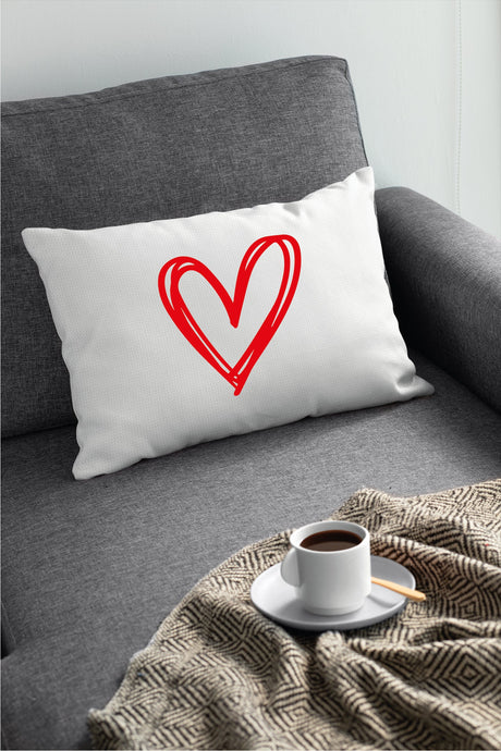 Heart Pillow, Love Lumbar Pillow, Valentine Throw Pillow, Valentine Gift, Gift For Her, Gift for Him, Valentines Day Decor, Personalize Gift - Arria Home