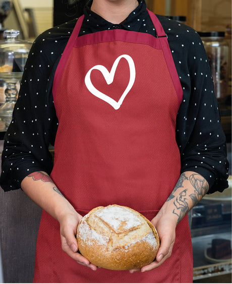 Love Heart Apron, Cute Heart Custom Apron, Personalize Gift For Her, Present for Wife, Mothers Day Gift, Gift For Girlfriend, Valentine Gift - Arria Home