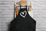 Love Heart Apron, Cute Heart Custom Apron, Personalize Gift For Her, Present for Wife, Mothers Day Gift, Gift For Girlfriend, Valentine Gift - Arria Home