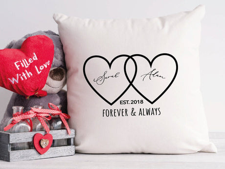 Personalize Valentine Pillow, Couple Pillowcase, Valentines Day Custom Pillow, Gift for Love, Valentine Gift, Gift for Him, Valentines Day - Arria Home