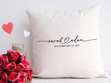 Couple Name Pillow, Personalize Valentine Pillow, Custom Pillow, Valentine Decor, Valentine Craft, Gift Idea, Valentine Gift, Couple Gift - Arria Home