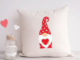 Gnome Heart Pillow, Valentine Pillow, Garden Gnome Heart, Valentines Day Decor, Gift For Her, Valentine Craft, Couple Gift, Valentine Gift - Arria Home