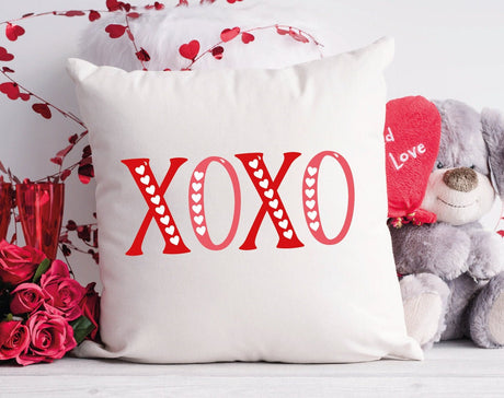 XO XO Pillow, Valentine Pillow, Hug and Kisses Pillow, Valentine Day Decor, Valentine Gift, Love Rustic Gift, Gift For Her, Gift For Him - Arria Home