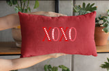 XO XO Pillow, Valentine Pillow, Hug and Kisses Pillow, Valentine Day Decor, Valentine Gift, Love Rustic Gift, Gift For Her, Gift For Him - Arria Home