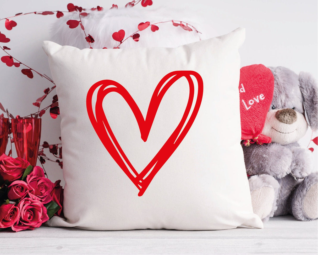 Heart Pillow, Love Lumbar Pillow, Valentine Throw Pillow, Valentine Gift, Gift For Her, Gift for Him, Valentines Day Decor, Personalize Gift - Arria Home